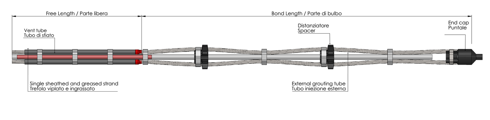 TIRANTS A CABLE PROVISOIRE